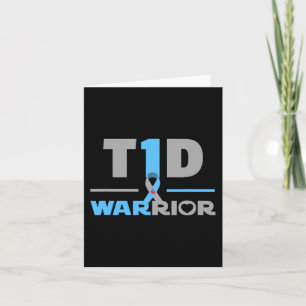 Cartão T1D Citando Diversão Tipo 1 Diabetes Sensibilizaçã
