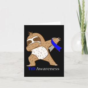 Cartão T1D Diabetes Sensibilização Fita Dabbing Sloth War