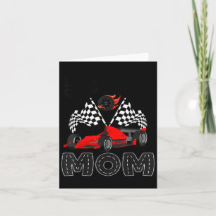 Cartão T Crew Mãe Carro de Corrida Aniversário Menino Fam