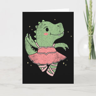 Cartão T-rex dançante dinossauro Llerina para dançarino d