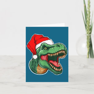 Cartão T-rex de Natal 