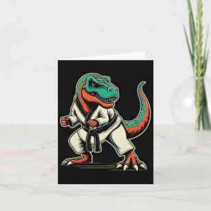Cartão T-rex Dinossaur Karate Taekwondo Artes Marciais