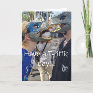 Cartão T-rex dos melhores amigos