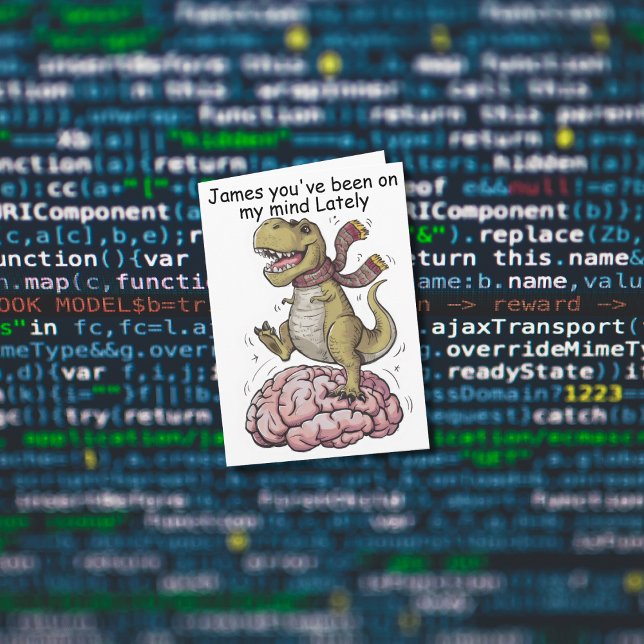 Cartão T-Rex em pé no cérebro (Criador carregado)