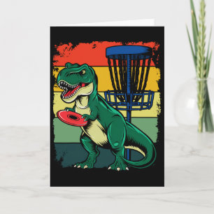 Cartão T Rex Frisbee Dinossauro Lançador Recreativo Dino 
