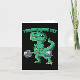 Cartão T-rex Gym Bodybuilding Tyrannosaurus Flex