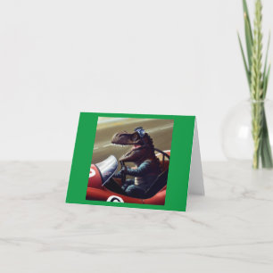 Cartão T Rex Racecar