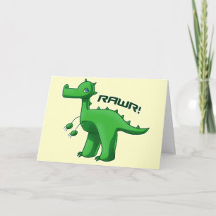 Cartão T-Rex Verde