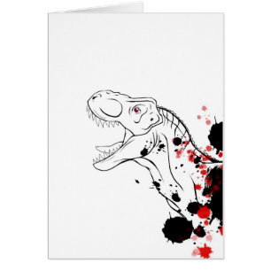 Cartão T-Rex (Vermelho e Preto)