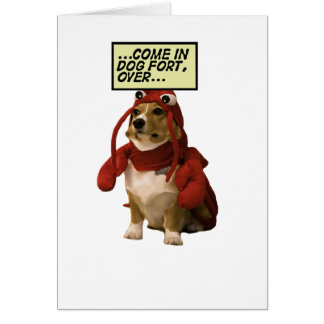 Cartão T-shirt do forte do cão