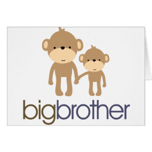Cartão T-shirt do macaco do big brother