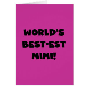 Cartão T-shirt e presente pretos do texto Mimi do