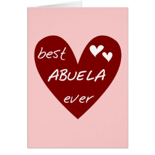 Cartão T-shirt e presentes de Abuela do coração vermelho