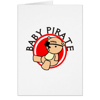 Cartão T-shirt e presentes do pirata do bebê