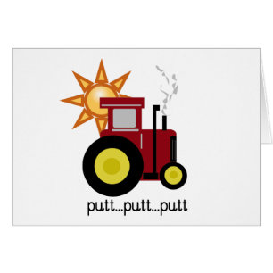 Cartão T-shirt e presentes vermelhos do trator de fazenda