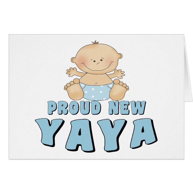 Cartão T-shirt NOVO ORGULHOSO de YaYa (Frente Horizontal)