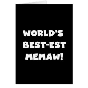 Cartão T-shirt preto e branco do Melhor-est Memaw do