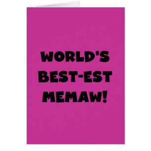 Cartão T-shirt preto e branco do Melhor-est Memaw do