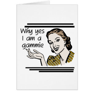 Cartão T-shirt retros e presentes de Gammie