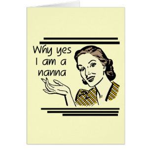 Cartão T-shirt retros e presentes de Nanna