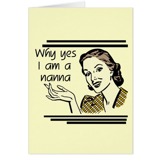 Cartão T-shirt retros e presentes de Nanna (Frente)