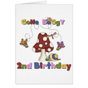 Cartão T-shirts e ofertas de segundo aniversário inseto