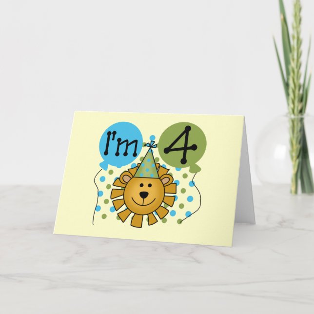 Cartão T-shirts e presentes de quarto aniversário (Frente)