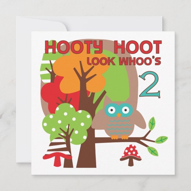 Cartão T-shirts e presentes de segundo aniversário (Frente)