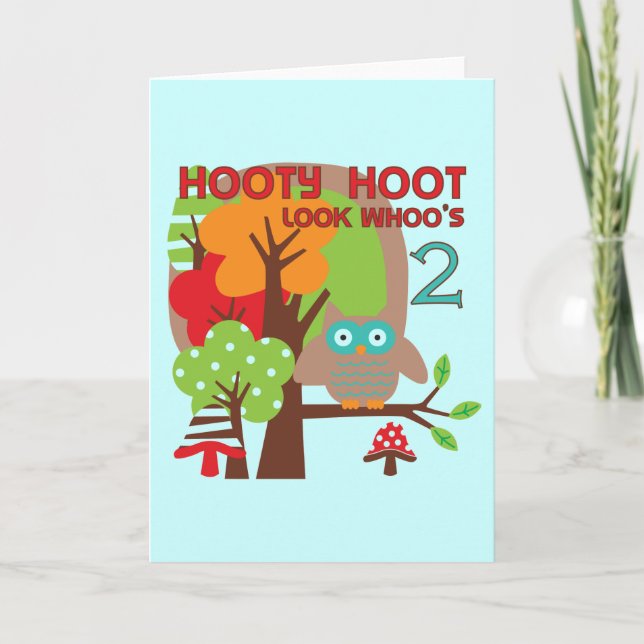 Cartão T-shirts e presentes de segundo aniversário (Frente)