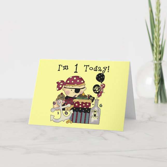 Cartão T-shirts e presentes em primeiro aniversario (Frente)