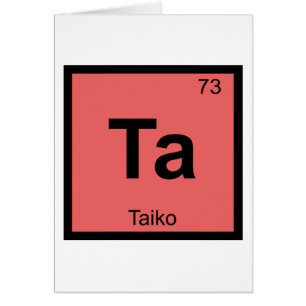 Cartão Ta - Símbolo da Tabela Periódica da Química da Mús