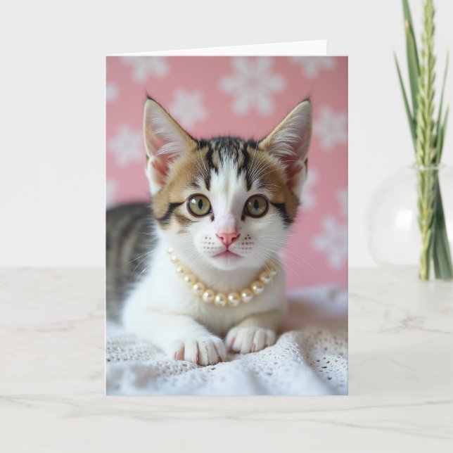 Cartão Tabby Kitten Mothers Day Card (Frente)