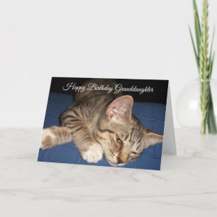 Cartão Tabby Kitten Personalizado Avô Aniversário