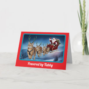 Cartão Tabby Reindeer