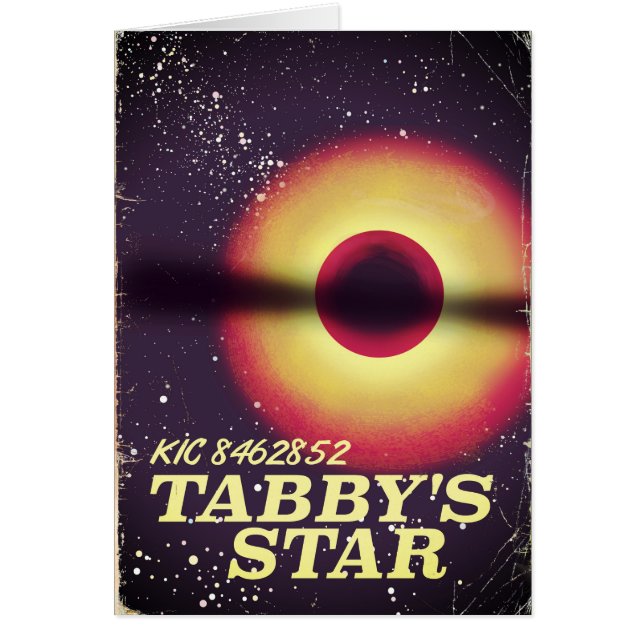 Cartão Tabbys star space poster (Frente)