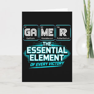 Cartão Tabela Periódica de Elementos para Gamer Química C