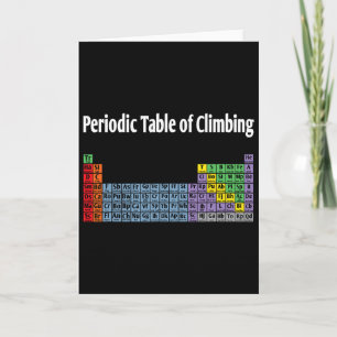 Cartão Tabela Periódica De Escalada Bouldering Escalador