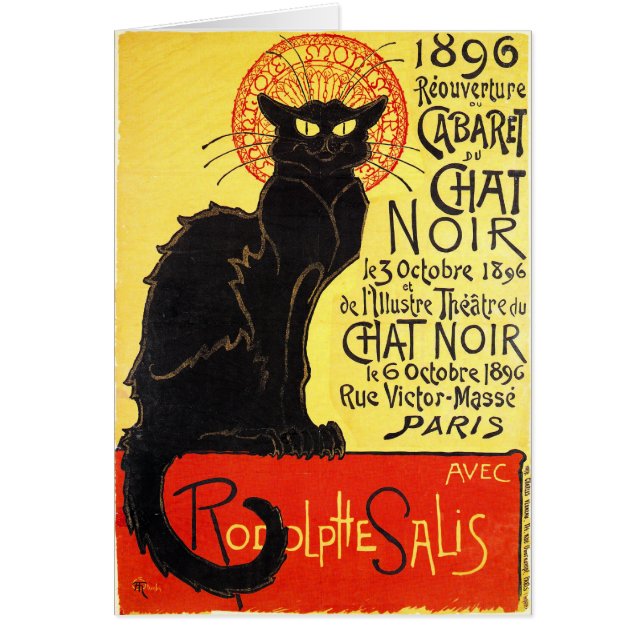 Cartão Taberna du Conversa Noir, Steinlen (Frente)