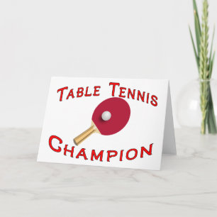Cartão Table Tennis Champion