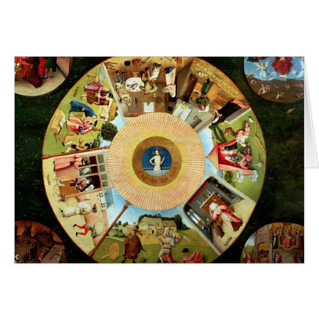 Cartão Tabletop dos sete pecados mortais (Frente Horizontal)