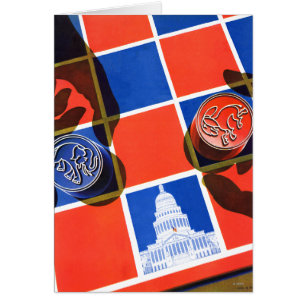 Cartão Tabuleiro de damas da eleição