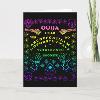 Cartão Tabuleiro Ouija Espiritual Pastel Gótico Bruxaria 