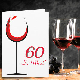 Cartão Taça de Vinho Vermelho Motivacional Moderna Aniver