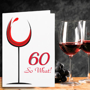 Cartão Taça de Vinho Vermelho Motivacional Moderna Aniver