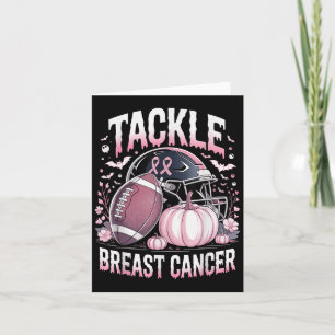 Cartão Tackle Câncer de Mama Futebol Conscientização sobr