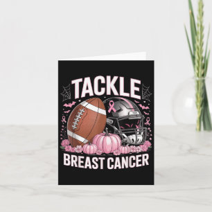 Cartão Tackle Câncer de Mama Futebol Conscientização sobr