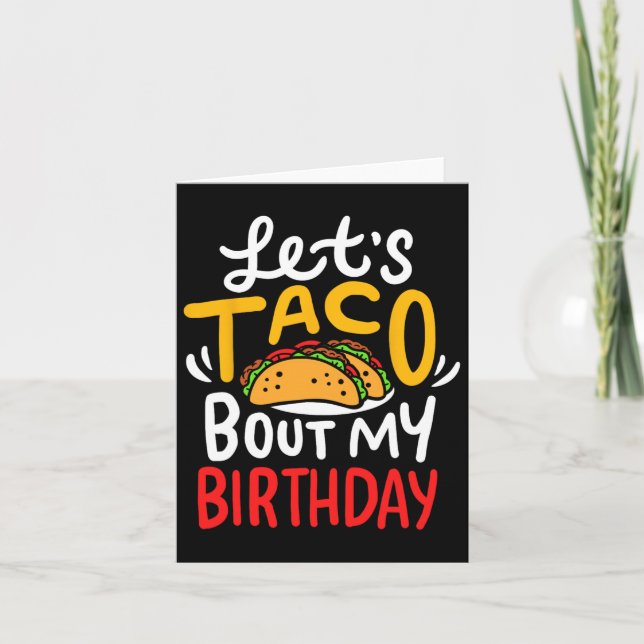 Cartão Taco Birthday Cinco De Mayo (Frente)