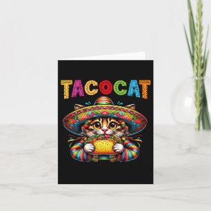 Cartão Taco Cat Para Mulheres E Crianças - Tacocat Cinco