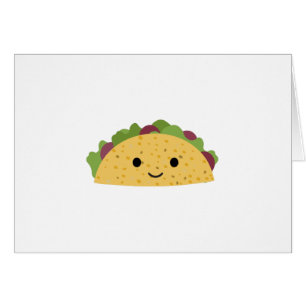 Cartão Taco de sorriso de Kawaii dos desenhos animados