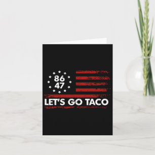 Cartão Taco Funny Vamos Go Taco Shirt American Flag Patri